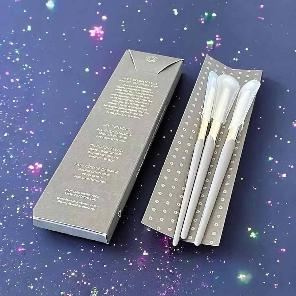 Complex Culture All Eyes Brush Trio EyeShadow Brush Set Of 3 Brushes RV $40 NIB